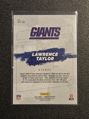 2021 Donruss #AT-15 Lawrence Taylor All-Time Gridiron Kings - Thumbnail 2