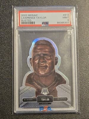 2022 Panini Mosaic #B-13 Lawrence Taylor Busted PSA 9 - Image 1