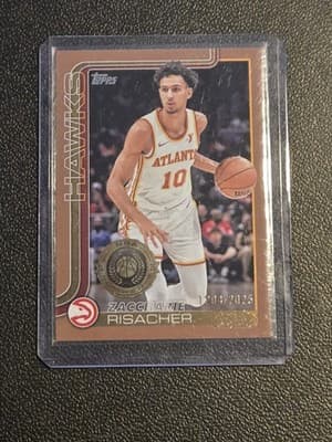 2025-26 Topps #62 Zaccharie Risacher Gold #/2025 - Image 1