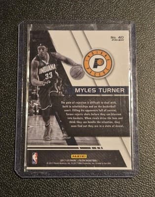 2017-18 Panini Prizm #40 Myles Turner Fundamentals Prizms Fast Break - Thumbnail 2