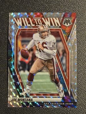 2021 Panini Mosaic #WW-16 Joe Montana Will to Win - Image 1