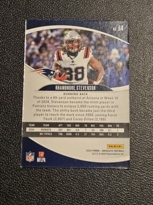 2025 Panini Absolute #64 Rhamondre Stevenson Retail - Thumbnail 2