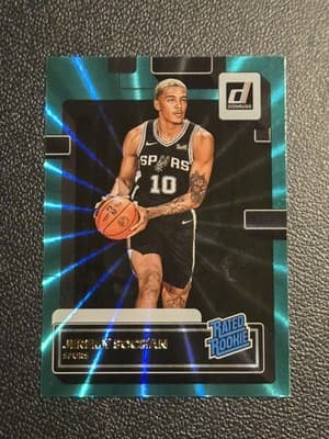 2022-23 Donruss #209 Jeremy Sochan Holo Laser Green RC - Image 1