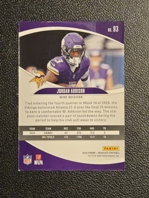 2025 Panini Absolute #93 Jordan Addison Retail - Thumbnail 2
