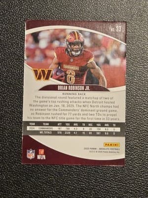 2025 Panini Absolute #23 Brian Robinson Jr. Retail - Thumbnail 2