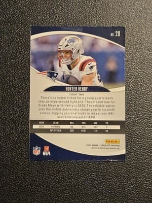 2025 Panini Absolute #20 Hunter Henry - Thumbnail 2