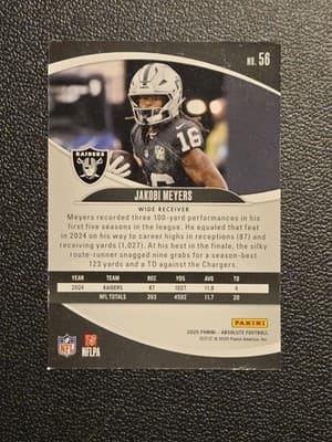 2025 Panini Absolute #56 Jakobi Meyers Retail - Thumbnail 2