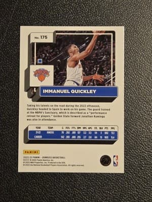 2022-23 Donruss #175 Immanuel Quickley Holo Laser Green - Thumbnail 2
