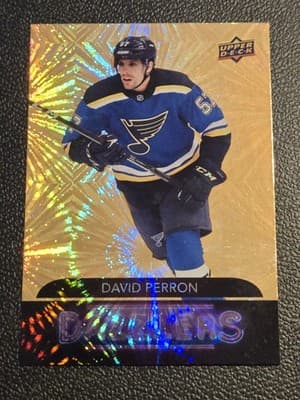 2020-21 Upper Deck #DZ-136 David Perron Dazzlers Orange - Image 1