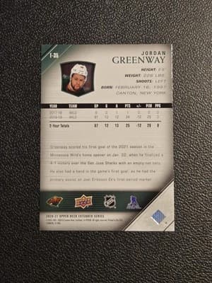 2020-21 Upper Deck #T-35 Jordan Greenway 2005-06 Upper Deck Tribute - Thumbnail 2