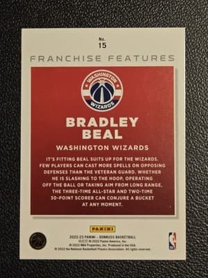 2022-23 Donruss #15 Bradley Beal Franchise Features - Thumbnail 2