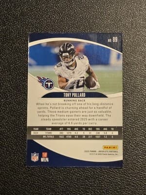 2025 Panini Absolute #89 Tony Pollard Retail - Thumbnail 2