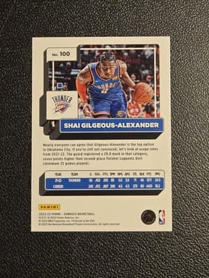 2022-23 Donruss #100 Shai Gilgeous-Alexander - Thumbnail 2