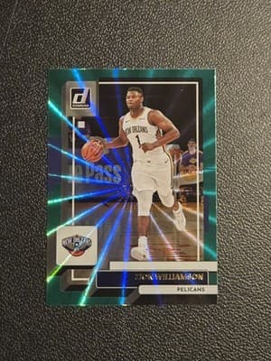 2022-23 Donruss #164 Zion Williamson Holo Laser Green - Image 1