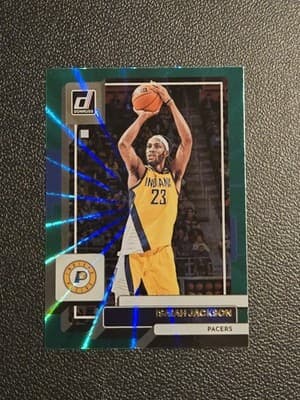 2022-23 Donruss #52 Isaiah Jackson Holo Laser Green - Image 1