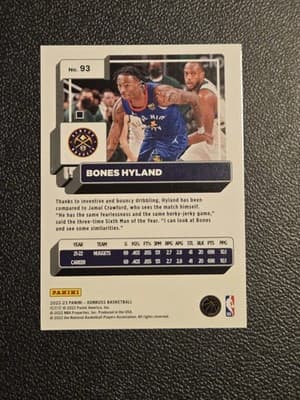 2022-23 Donruss #93 Bones Hyland Holo Laser Green - Thumbnail 2