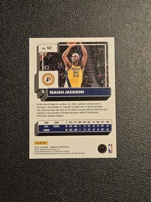 2022-23 Donruss #52 Isaiah Jackson Holo Laser Green - Thumbnail 2