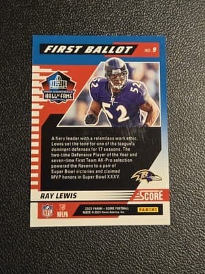2025 Score #9 Ray Lewis First Ballot - Thumbnail 2