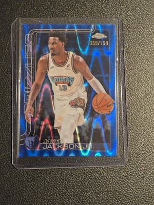 2025-26 Topps Chrome #163 Jaren Jackson Jr. Blue RayWave Refractor #/150 - Image 1