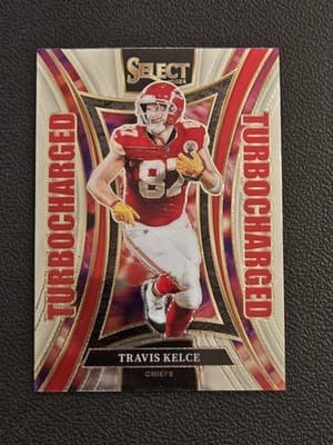 2024 Panini Select #13 Travis Kelce Turbocharged Prizm - Image 1