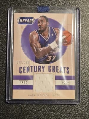 2014-15 Panini Threads #11 Karl Malone Century Greats Threads #/199 - Image 1