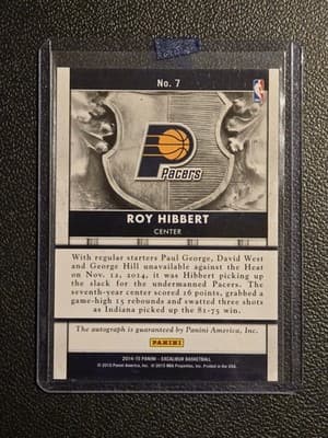2014-15 Panini Excalibur #7 Roy Hibbert Majestic Marks - Thumbnail 2