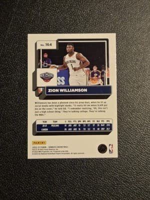 2022-23 Donruss #164 Zion Williamson Holo Laser Green - Thumbnail 2