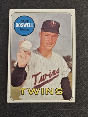 1969 Topps #459 Dave Boswell - Image 1