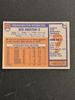 1976 Topps #170 Ken Houston - Thumbnail 2