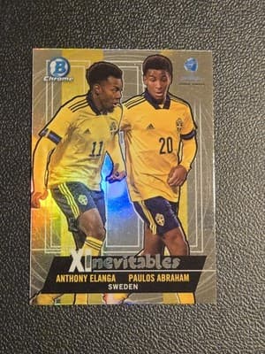 2022 Bowman Chrome Road to UEFA U21 Euros A.Elanga / P.Abraham XInevitables - Image 1