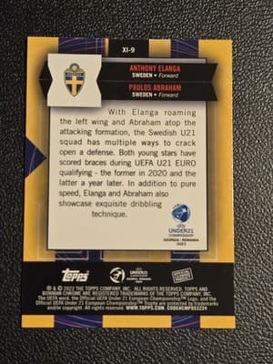 2022 Bowman Chrome Road to UEFA U21 Euros A.Elanga / P.Abraham XInevitables - Thumbnail 2