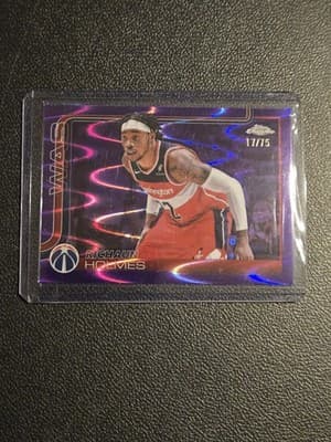 2025-26 Topps Chrome #236 Richaun Holmes Purple RayWave Refractor #/75 - Image 1