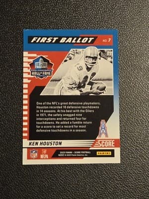 2025 Score #7 Ken Houston First Ballot - Thumbnail 2