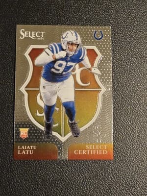 2024 Panini Select #15 Laiatu Latu Select Certified Rookies - Image 1