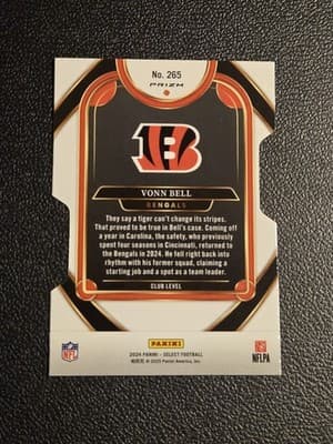 2024 Panini Select #265 Vonn Bell Silver Prizm Die Cut - Thumbnail 2