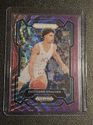 2024 Panini Prizm Draft Picks #69 Zaccharie Risacher Prizms Purple Wave - Image 1