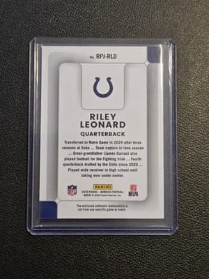 2025 Donruss #RPJ-RLD Riley Leonard Rookie Phenom Jerseys - Thumbnail 2