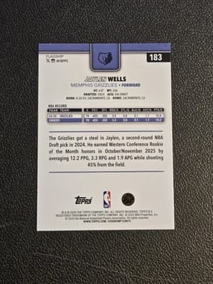 2025-26 Topps #183 Jaylen Wells - Thumbnail 2