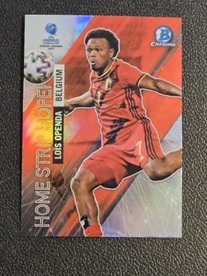 2022 Bowman Chrome Road to UEFA U21 Euros #HS-4 Lois Openda Home Strip Hopefuls - Image 1