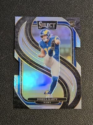 2024 Panini Select #164 Joshua Karty Silver Prizm Die Cut - Image 1