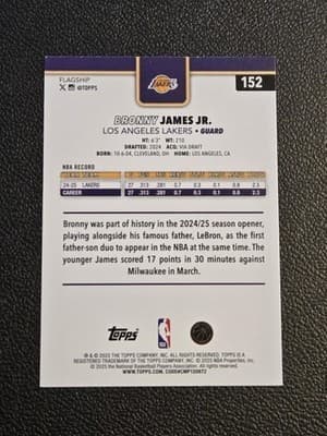 2025-26 Topps #152 Bronny James Jr. - Thumbnail 2