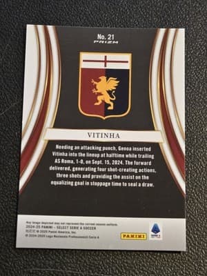 2024-25 Panini Select Serie A #21 Vitinha Equalizers - Thumbnail 2