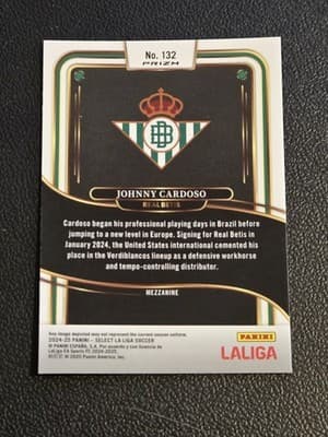 2024-25 Panini Select La Liga #132 Johnny Cardoso Flash - Thumbnail 2