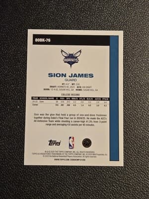 2025-26 Topps #80BK-76 Sion James 1980-81 Topps Basketball - Thumbnail 2