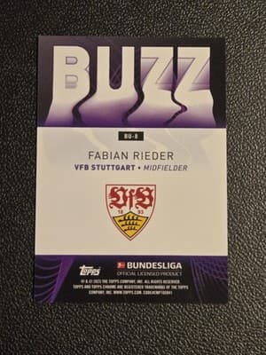 2024-25 Topps Chrome Bundesliga #BU-8 Fabian Rieder Buzz - Thumbnail 2