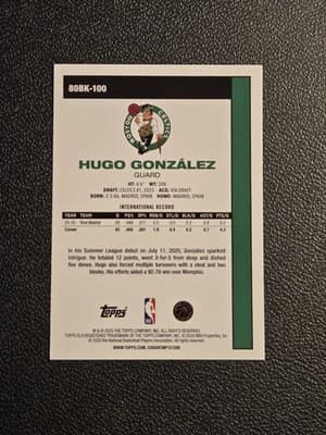 2025-26 Topps #80BK-100 Hugo González 1980-81 Topps Basketball - Thumbnail 2