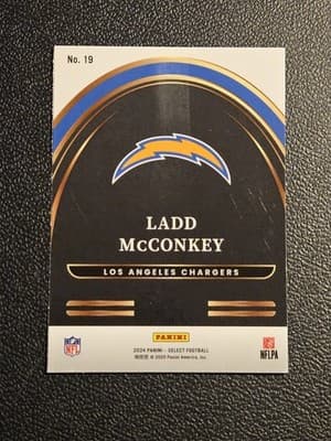 2024 Panini Select - Select Future #19 Ladd McConkey - Thumbnail 2