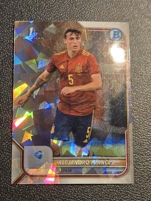 2022 Bowman Chrome Road to UEFA U21 Euros Alejandro Frances Atomic Refractors - Image 1