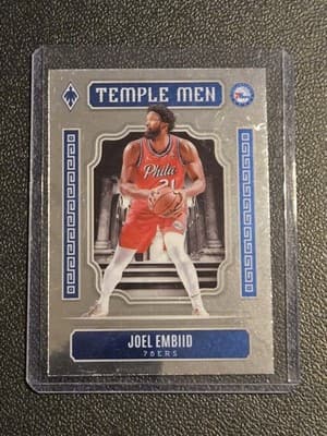 2023-24 Panini Phoenix #14 Joel Embiid Temple Men Silver - Image 1