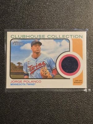 2022 Topps Heritage Jorge Polanco Clubhouse Collection Relics High Number - Image 1